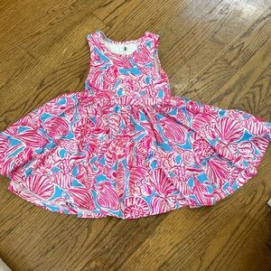 Charlie’s project vibrant pink blue seashell seashells twirl dress toddler girls